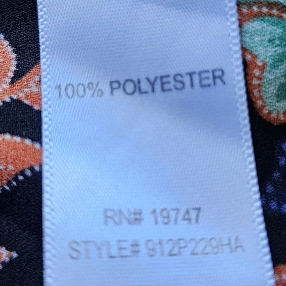 Counterparts pullover multicolored polka dot floral v-neck flowy blouse Size L - Picture 8 of 8